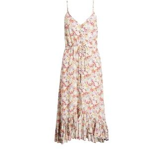RAILS Frida Light Floral Midi Dress in Fleur Size Large NWT